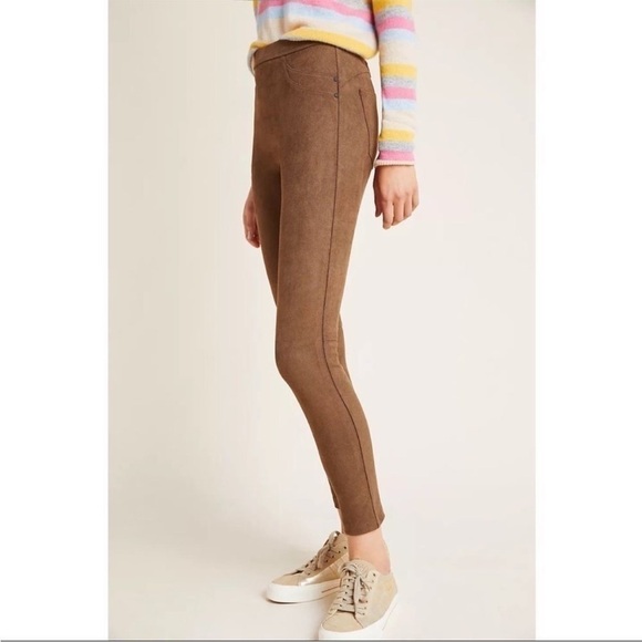 Sanctuary X Anthropologie Mona Chocolate Sueded Legging Size L - Picture 3 of 12